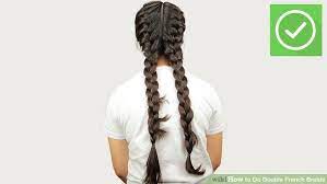 How To Do Double French Braids With Pictures Wikihow In 2020 Double French Braids French Braid French Braid Ponytail