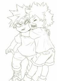 Uniform without the customary red tie. Bakugou Katsuki Midoriya Izuku Sketches Art Drawings Sketches Simple Cute Drawings