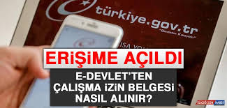 Çalışma izni sgk kaydı e devlet sistemi üzerinden alınacak. Heq6g0zk7hae8m