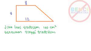 Trapesium sembarang yaitu trapesium yang keempat rusuknya tidak sama panjang. Tinggi Trapesium Jika Luas Diketahui Matematika Sd Youtube