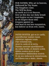 Our Father Who Art In Heaven Hallowed Be Thy Name Is Which Type Of Prayer The Lord S Prayer In English And Latin Let Us Pray Our Father Who Art In Heaven Our Father Prayer Roman Catholic Prayers Catholic Prayers