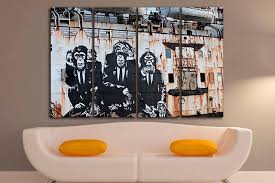 See No Evil Hear No Evil Speak No Evil Canvas 3 Wise Monkeys Wall Art Canvas Speak No Evil Hear No Evil See Etsy In 2020 Monkey Wall Art Banksy Mural Monkey Wall