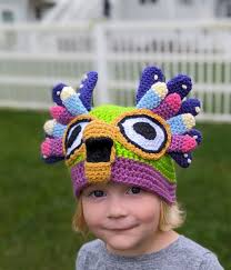 Crochet Hat PATTERN, Bluey Inspired Chattermax, English PDF Pattern,  Amigurumi, Halloween Costume, Handmade Gift