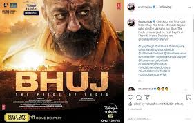 Ajay devgn plays a brave iaf squadron leader vijay karnik in his next titled bhuj: Ajay Devgn Sanjay Dutt Share First Look Posters Of Bhuj The Pride Of India