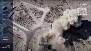 During the ascent, the capsule will reach speeds of around 2,200 mph. Blue Origin Launches Capsule To Space From Van Horn With Astronaut Perks Kvia