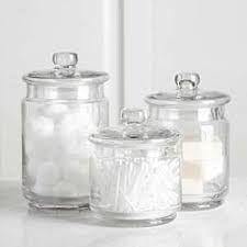 Check spelling or type a new query. Whole Housewares Clear Glass Apothecary Jars Cotton Jar Bathroom Storage Organizer Canisters Set Of 3 Prices Shop Deals Online Pricecheck