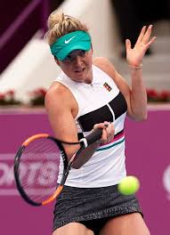 ◾the romanian won both duels in. Doha Qatar February 15 Elina Svitolina Of Ukraine Returns A Shot During Her Match Against Simona Halep O Tennis Players Female Soccer Tennis Tennis Players