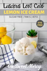 Jul 14, 2016 · working quickly, remove the ice cream maker bowl from the freezer. Luscious Lemon Ice Cream Low Carb Thm S Oh Sweet Mercy