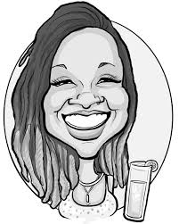 Black & Gray Custom Digital Caricature