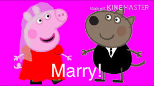 He also wears dark golden boots. Danny Dog And Peppa Marriage Youtube