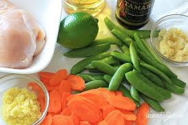 Spring Stir Fried Chicken With Sugar Snap Peas And Carrots Recipe Chicken Stir Fry Fried Chicken Healthy Clean Eating