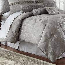With exceptional styling and exceptional support, this bed frame has it all. Samantha Platinum 4 Piece Comforter Set Comforter Sets Luxury Bedding Sets Duvet Sets
