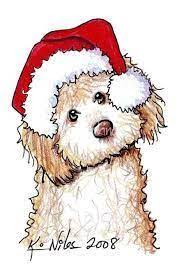 How to draw christmas dog. Image Result For Christmas Dog Drawings Christmas Drawing Santa Art Watercolor Christmas Cards