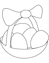 Canasta De Huevos De Pascua Para Colorear