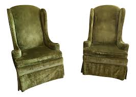 Up For Your Consideration Is A Stunning Pair Of Vintage Ethan Allen High Back Fireside Chairs 20 7607 5 These Chairs Are In Fireside Chairs Chair Club Chairs