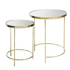 Ritz Mirrored Nest Of Tables In 2020 Mirror Nest Of Tables Gold Glass Coffee Table Coffee Table
