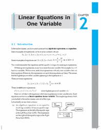 Download Ncert Cbse Book Class 8 Mathematics Mathematics Class 8 Mathematics Linear Equations