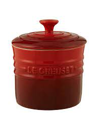 These colourful stoneware jars are the perfect way to store and keep ingredients fresh, as well as add colour to kitchen le creuset storage jars. Le Creuset Stoneware Storage Jars 0 8l At John Lewis Partners