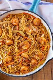 Garnish each with the remaining scallions. Shrimp Chow Mein Dinner Then Dessert