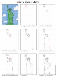 Draw The Statue Of Liberty S Face Art Projects For Kids Kids Art Projects Statue Of Liberty Drawing Easy Art Projects