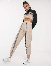 adidas Originals ryv taping track pants in blush. #adidasoriginals  #sweatpants #activewear | Tracksuit women, Track pants outfit, Sporty  outfits