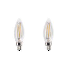 What are the shipping options for led light bulbs? Cree 40w Equivalent Daylight 5000k B11 Candelabra Exceptional Light Quality Dimmable E12 Led Light Bulb 2 Pack Tb11 03550mdch15 12de12 1 12 The Home Depot