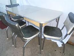 1950 S Vintage Chrome Cracked Ice Formica Retro Kitchen Table Set 4 Chairs Leaf Kitchen Table Settings Retro Kitchen Tables Kitchen Table