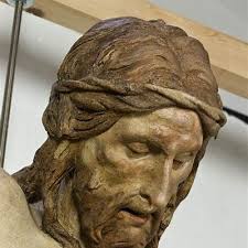 STATUA SCULTURA CRISTO su Crocifisso Gesù Donatello Arte Arredamento bianco  EUR 47,99