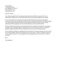 Sample accounting cover letter 9 examples in pdf word. Accounting Assistant Letter Samples Resume Help
