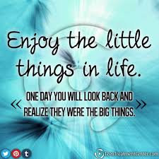Enjoy The Little Things In Life For One Day Up Enjoy The Little Things In Life One Day You Will Look Back And Realize They Were The Big Things Quotes Littlethings Life Life Enjoyment Looking Back