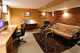 Total basement finishing has a variety of basement finishing solutions to help turn your basement into a home office! Basement Office 1 Basement Office Home House Inside