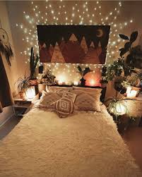 Crystal Visions On Instagram Room Goals Anyone Else Agree I Love Those Lights So Vibey Boho Bedroom Design Stylish Bedroom Design Stylish Bedroom