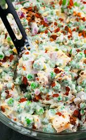 This pea custard salad recipe has a creamy pea custard and a crisp salad with asparagus and butter lettuce. Creamy Pea Salad One Bowl One Pot Recipes