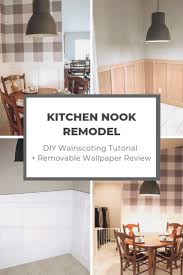 While the dove gray walls contrast nicely against the white wainscoting, the combination doesn't take too much attention away from the room's artwork and dining set. Diy Wainscoting Kitchen Nook Remodel Whitney Irene