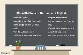 Can You Sing 99 Red Balloons In German The Way It Was Written German Pop German Songs Red Balloon