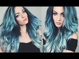 Using a warm blonde/brown depending on how dark you want to go. Hair Color Tutorial Blue Green Ombre Hair Dye Youtube