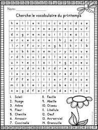 Le Printemps Mots Croises Fleches Caches French Spring By French Buzz Learn French French Worksheets Spring Worksheet