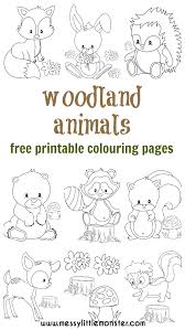 Printable baby skunk coloring page. Woodland Animal Colouring Pages Messy Little Monster