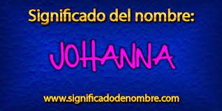 Significado De Johanna