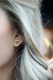 Petite Love Knot Earrings In 14k Italian Yellow Gold Blue Nile Gold Earrings Studs Simple Gold Bar Earrings Diamond Earrings Studs