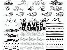 Wave SVG  Sea Waves Svg Ocean Waves Svg Clipart Cut Files for  Silhouette Files for Cricut Wave Vector - Etsy Israel