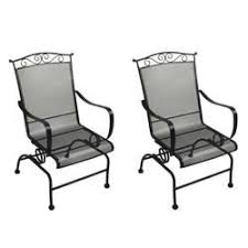 Backyard Creations Wrought Iron Spring Action Dining Patio Chair 2 Pack Wrought Iron Patio Chairs Patio Chairs Iron Springs