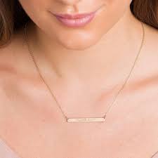 4.3 out of 5 stars. Gold Rose Gold Silver Thick Skinny Bar Necklace Personalized Gold Bar Customized Gold Bar Necklace Bar Necklace Bridesmaid Gift