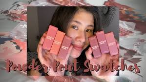 POWDER POUT SWATCHES (Raiza, Ashley, Hazel, Kenny, Haidee, Angel Dei)