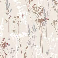Unite the past and present with modern kitchen wallpaper ideas. Colours Hayfield Cream Red Thistle Wallpaper Departments Diy At B Q Thistle Wallpaper Diy Wallpaper Floral Wallpaper