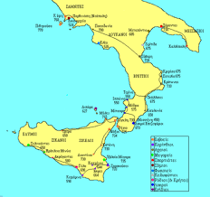 Ἔβλεπε τὰ εὔφορα τὰ χώματα καὶ τὶς πόλεις ποὺ θὰ ἔστηνε μὲ τὰ χέρια του. Megalh Ellada Bikipaideia