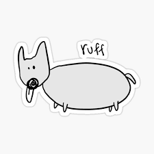 Stylized fat pug dog rigged. Fat Dog Cartoon Gifts Merchandise Redbubble