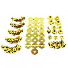 Evasive Motorsports: Dress Up Bolts Titanium Engine Bay Kit - Nissan  Skyline R34 98-02 (Gold)