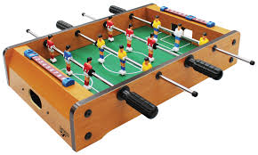 Play against friends and family on a foosball table from sears. Mini Foosball Table