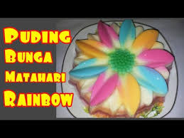 Benih bunga matahari vanilla ice, mempunyai warna bunga kuning muda yang cantik dengan bagian tengah berwarna coklat yang kontras. Membuat Puding Bunga Matahari Pelangi Puding Matahari Rainbow Youtube